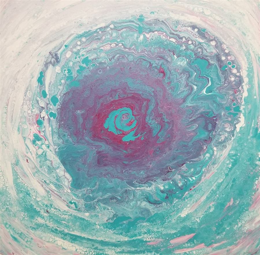 Pour painting from one of Wilhelmina's classes