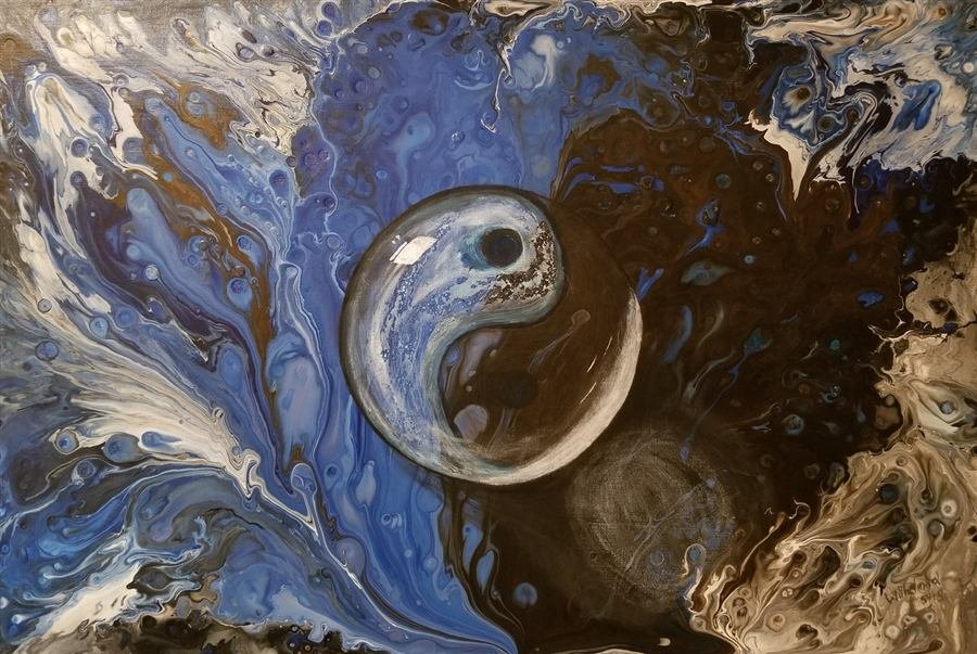 Pour painting from one of Wilhelmina's classes