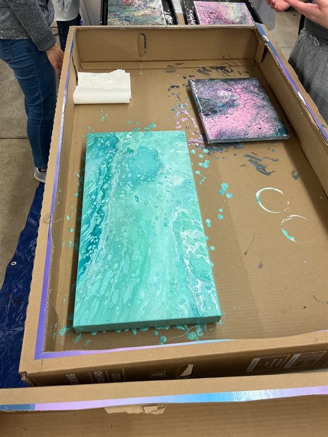 Pour painting from one of Wilhelmina's classes