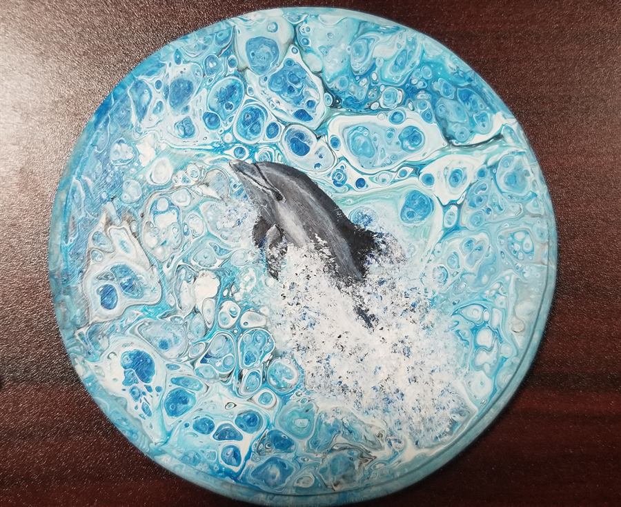 A painting created in one of Wilhelmina's classes