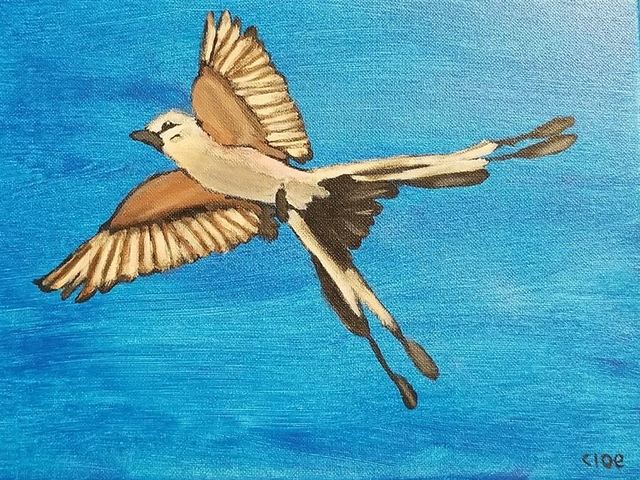 A painting created in one of Wilhelmina's classes