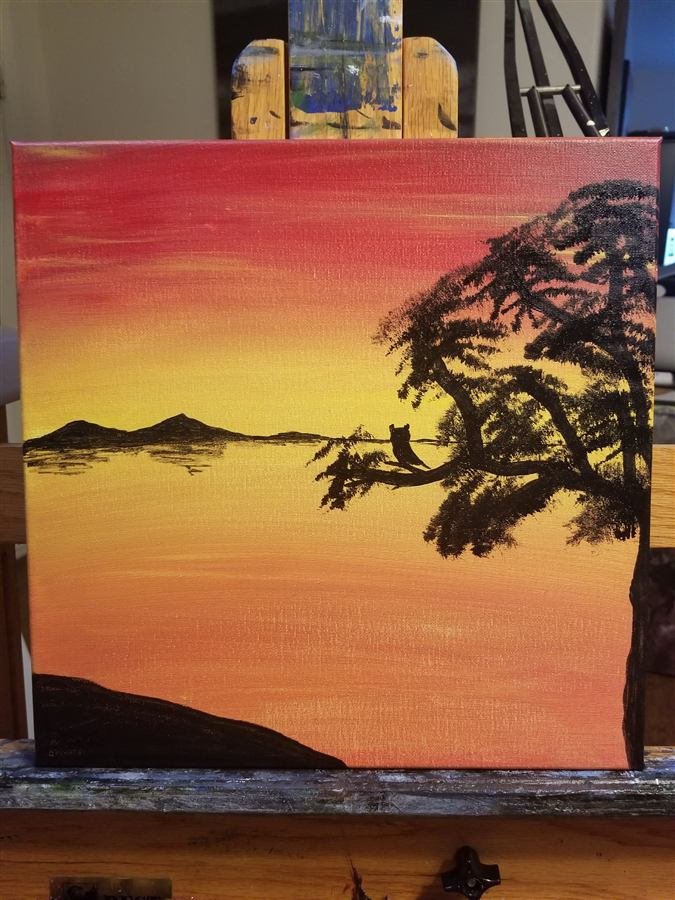 A painting created in one of Wilhelmina's classes